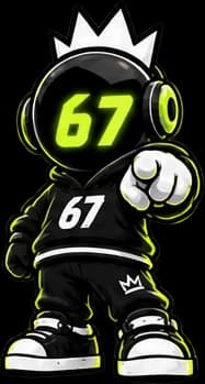 67-maskoten
